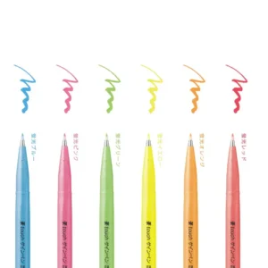 PENTEL | Set NEON Color - Pack 6 Brush Pen Fude Touch Sign