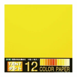 TOYO | Hojas de papel Origami (12) - 12 colores amarillo (EXTRA GRANDE)