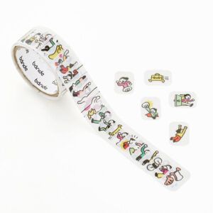 BANDE | Rollo de Pegatinas Washi (150) - People living in a notebook Oh Rush