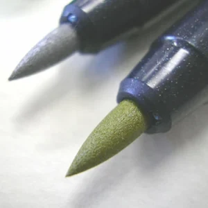 KURETAKE | Pack 6 Brush Pens ZIG FUDEBIYORI - Metallic