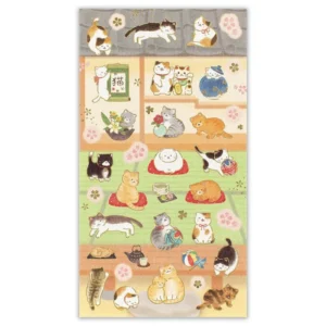 NB CO. | Pegatinas Japanese Seal Large - Cat and Japanese room