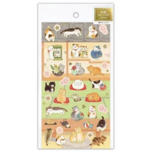 NB CO. | Pegatinas Japanese Seal Large - Cat and Japanese room