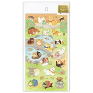 NB CO. | Pegatinas Japanese Seal Large - Dog and Japanese garden