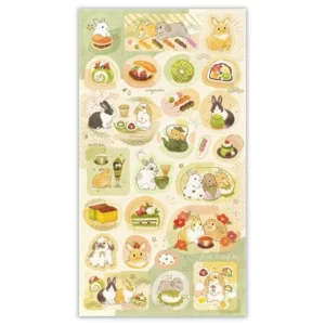 NB CO. | Pegatinas Japanese Seal Large - Rabbit and Japanese sweets
