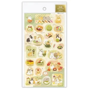 NB CO. | Pegatinas Japanese Seal Large - Rabbit and Japanese sweets