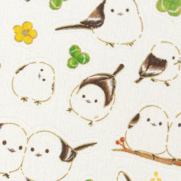 NB CO. | Pegatinas Japanese Seal Large - Shimaenaga and Clover - Imagen 3
