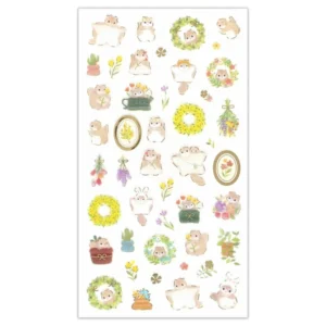 NB CO. | Pegatinas Mini Animal Sticker - Momonga x Flowers
