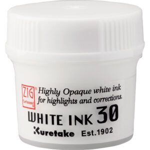 KURETAKE | Tintero 30g ZIG Cartoonist - Blanco Opaco