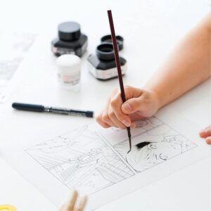 KURETAKE | Tintero 60 ml ZIG Cartoonist SUMI Quick Dry - Negro