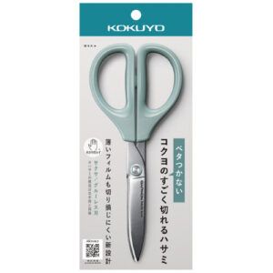 KOKUYO | Tijeras Acero SAXA - Arco Híbrido Antiadherente - Blue