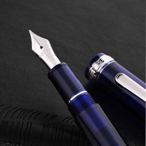 PLATINUM | Pluma Estilográfica #3776 CENTURY RHODIUM - ORO 14K - Chartres Blue