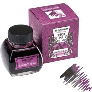 PLATINUM | Tintero Vidrio 60 ml FERROGÁLICA CLASSIC INK - Lavender Black