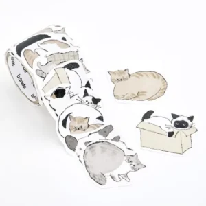 BANDE | Rollo de Pegatinas Washi Mensajes (80) - Yuru Cat Memo