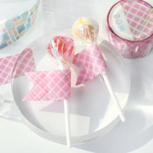 BGM | Masking Tape 20 mm x 5 m CLEAR - Lattice Pink