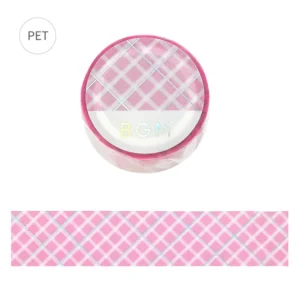 BGM | Masking Tape 20 mm x 5 m CLEAR - Lattice Pink