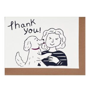 GREETING LIFE | Tarjeta de agradecimiento Mini - Pink Canine