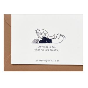 GREETING LIFE | Tarjeta de agradecimiento Mini - Pink Cat