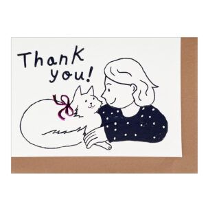 GREETING LIFE | Tarjeta de agradecimiento Mini - Pink Cat