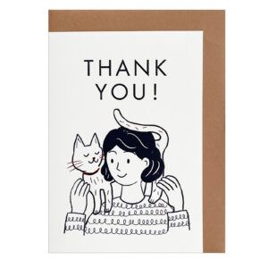 GREETING LIFE | Tarjeta de agradecimiento Mini - Red Cat
