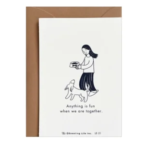 GREETING LIFE | Tarjeta de agradecimiento Mini - Red Canine