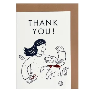 GREETING LIFE | Tarjeta de agradecimiento Mini - Red Canine