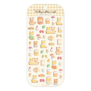 KAMIO JAPAN | Pegatinas MILKY MELLOW SEAL - Zorro y Mapache
