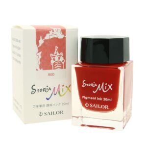 SAILOR | Tintero Vidrio 20 ml CON PIGMENTOS STORIA MIX - Red