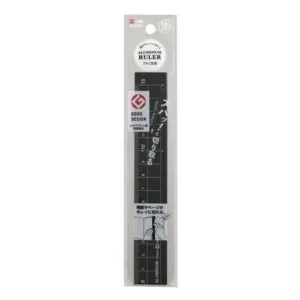 KUTSUWA HiLiNE | Regla Aluminio 15 cm - Cortadora - Negra