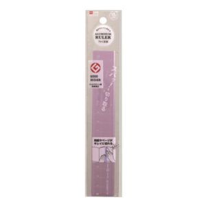 KUTSUWA HiLiNE | Regla Aluminio 15 cm - Cortadora - Lila