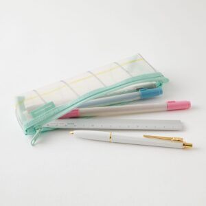 MIDORI | Estuche Ed Lim - Mesh Check Green Pequeño