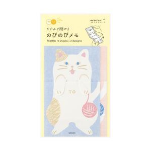 MIDORI | Set Notas Adhesivas (18) Desplegables MEMO STRETCHY - Cat