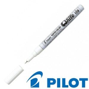 PILOT | Rotulador Permanente Multisuperficie SUPER COLOR EF – Blanco