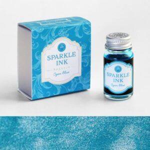 TERANISHI | Tintero Caligrafía 12 ml SPARKLE - Cyan Blue