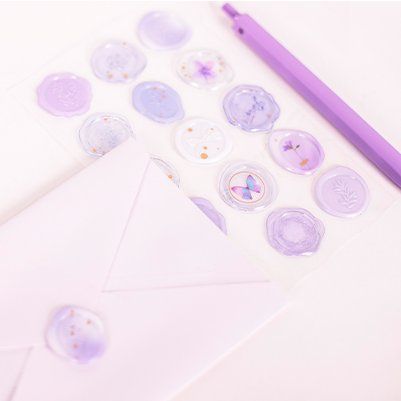 APPREE | Pegatinas sello cera SEALING WAX - Milky Purple - Imagen 3