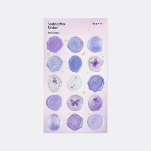 APPREE | Pegatinas sello cera SEALING WAX - Milky Purple