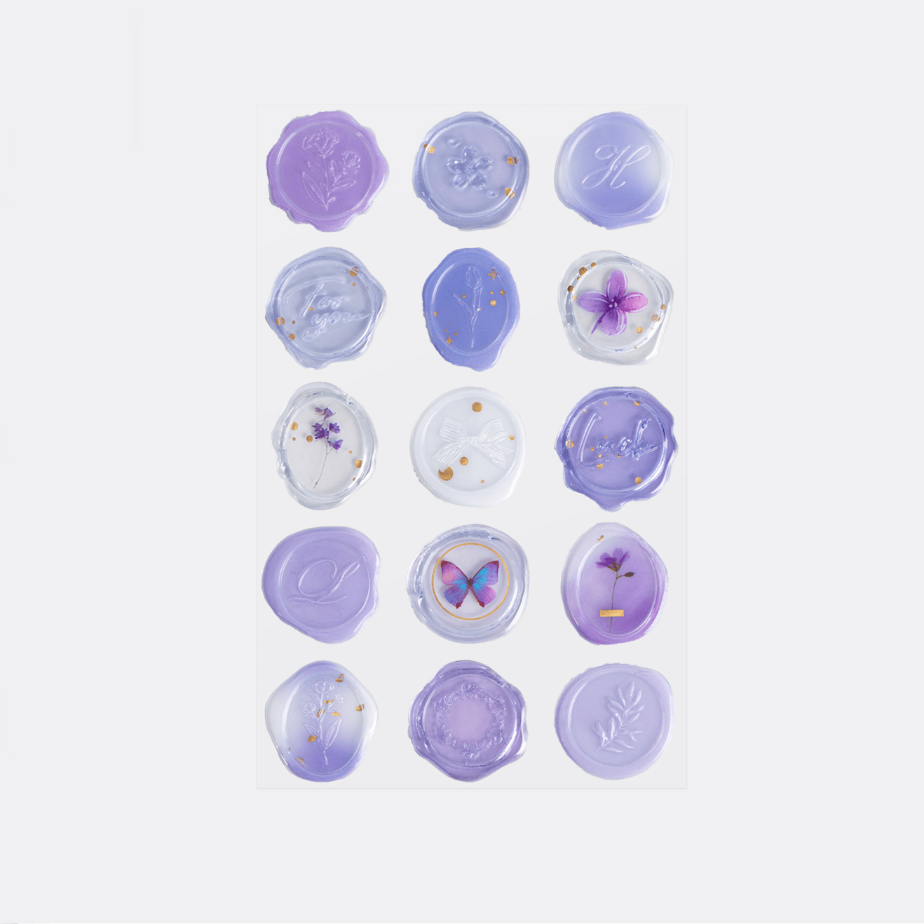 APPREE | Pegatinas sello cera SEALING WAX - Milky Purple - Imagen 2