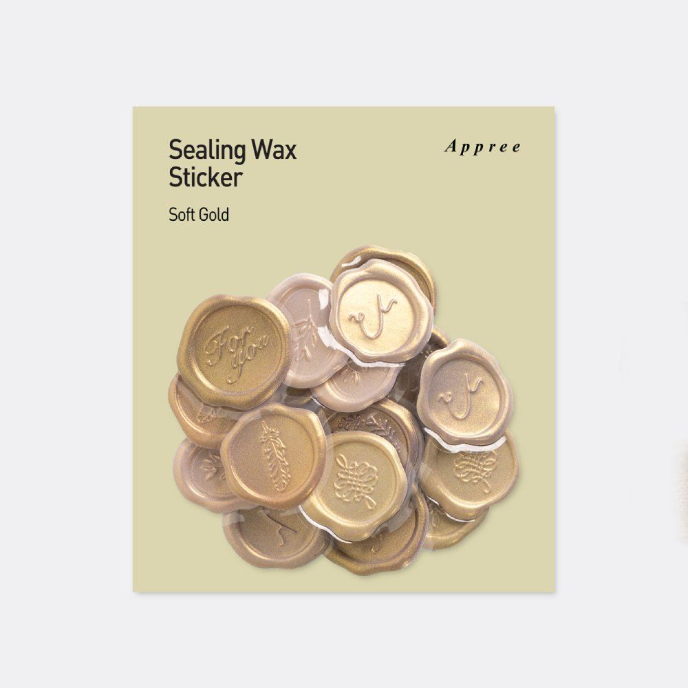 APPREE | Pegatinas sello cera SEALING WAX - Soft Gold
