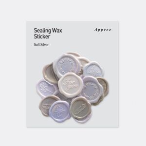 APPREE | Pegatinas sello cera SEALING WAX - Soft Silver
