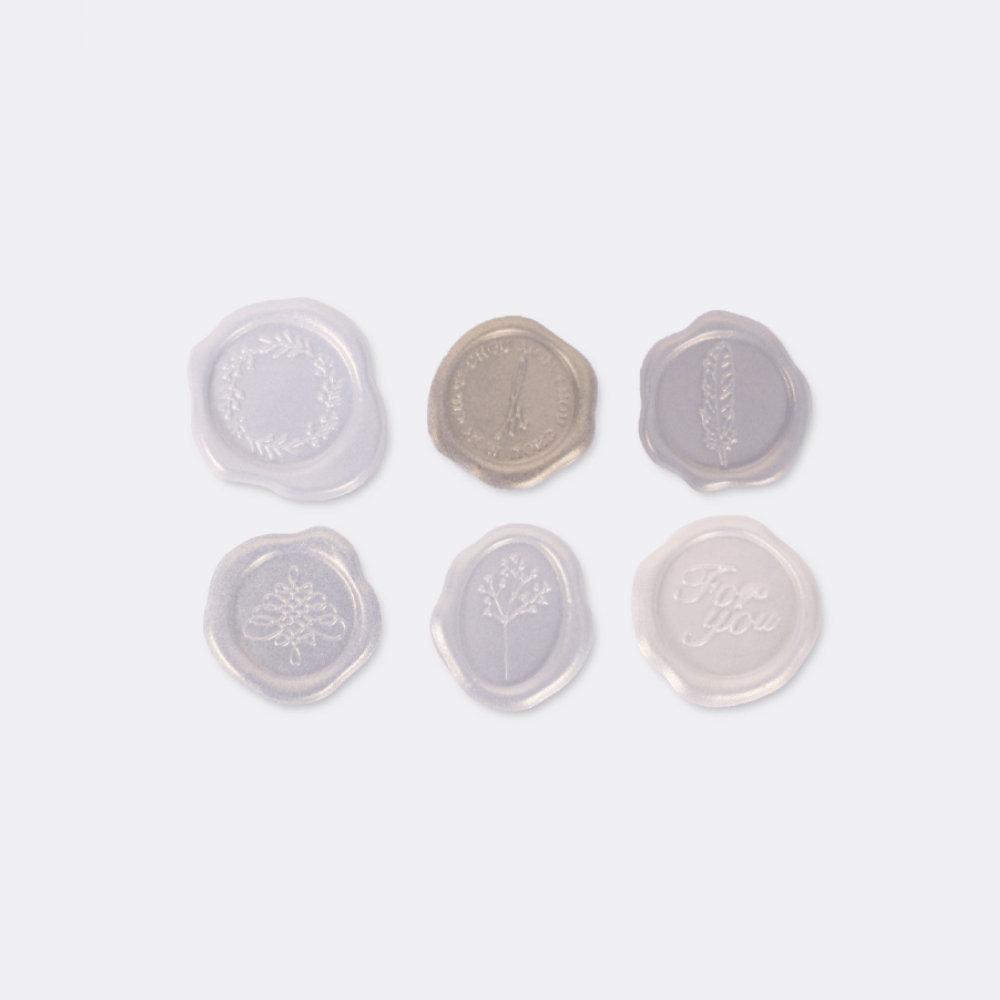 APPREE | Pegatinas sello cera SEALING WAX - Soft Silver - Imagen 2