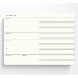 LEUCHTTURM1917 | Agenda 18 meses 2027 Semanal Horizontal + Notas A5 - Forest Green