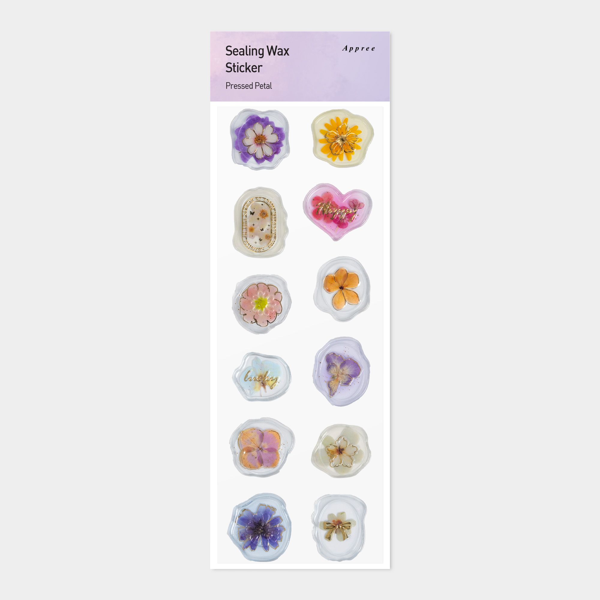 APPREE | Pegatinas sello cera SEALING WAX - Pressed Petal