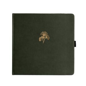 ARCHER & OLIVE | Cuaderno cuadrado (20x20 cm) Malla Puntos - Ginkgo Leaf