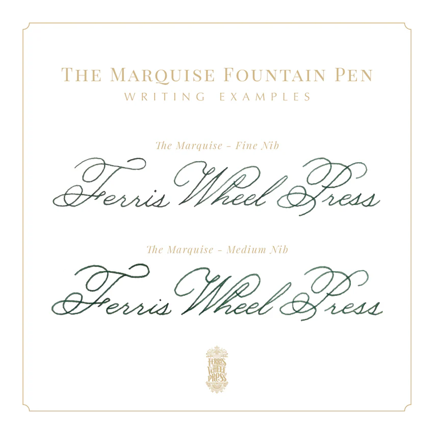 FERRIS WHEEL PRESS | Pluma Estilográfica Latón THE MARQUISE - Pearl Drop Blue - Imagen 8