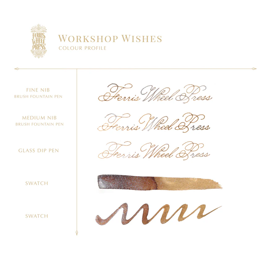 FERRIS WHEEL PRESS | Tintero Vidrio 20 ml - FERRITALES SHIMMER Workshop Wishes - Imagen 3