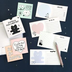 ICONIC | Set Tarjetas con Sobre MINI CARD SET - 02 Doodle