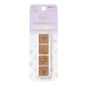 MIDORI | Sello Yuru Log Coloreable - 4 Diseños - Daily Life