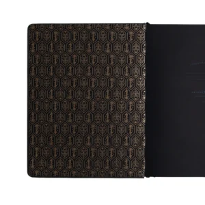 ARCHER & OLIVE | Cuaderno A5 Malla Puntos Hojas Negras - Coiled Key Black