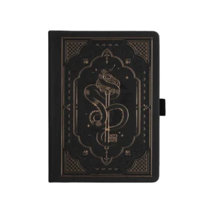 ARCHER & OLIVE | Cuaderno Malla Puntos Letter Size A4 Hojas Negras - Coiled Key Black