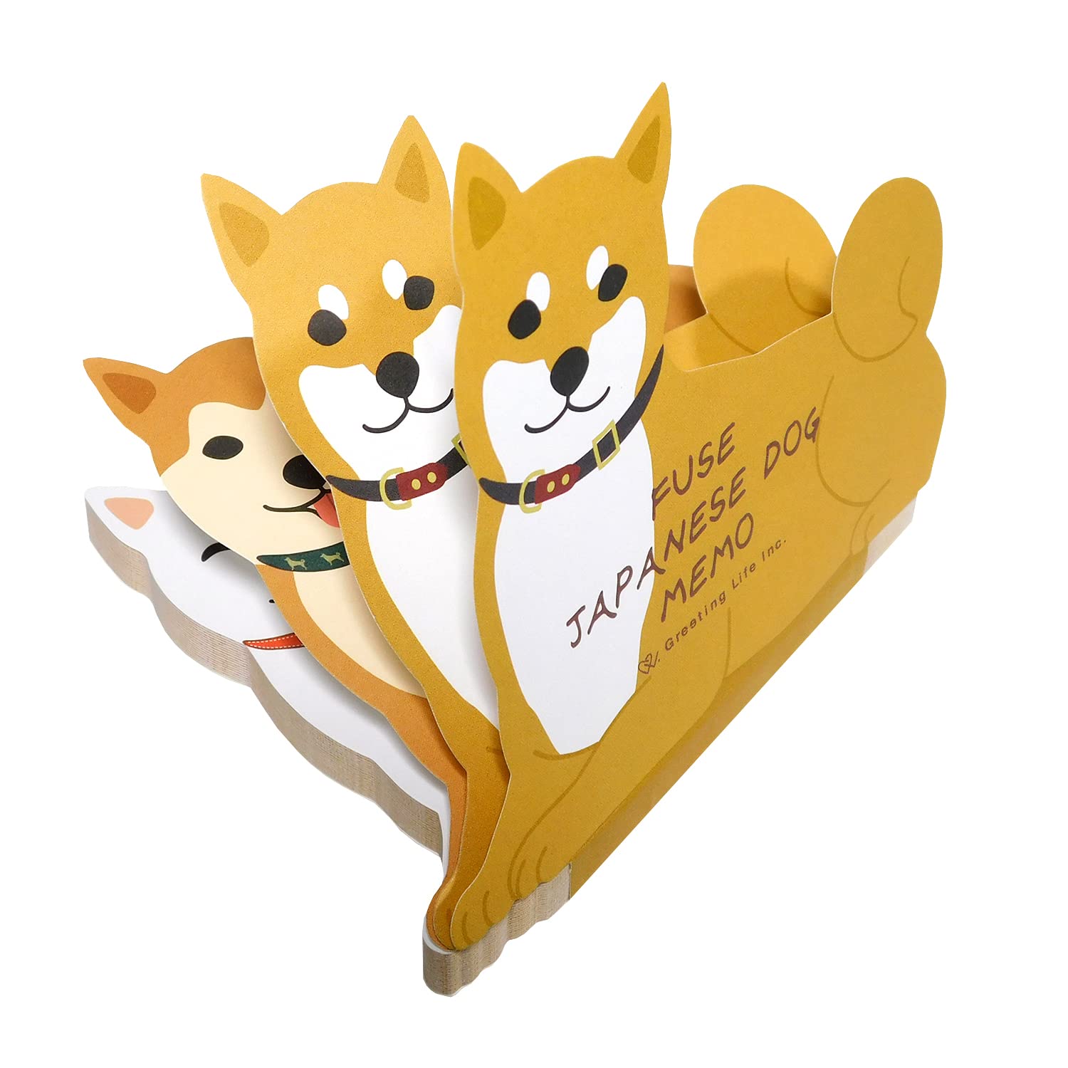 GREETING LIFE | Bloc Notas ANIMAL Die Cut MEMO PAD - Fuse Japanese Dog - Imagen 2