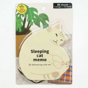 GREETING LIFE | Bloc Notas ANIMAL Die Cut MEMO PAD - Sleeping Cat